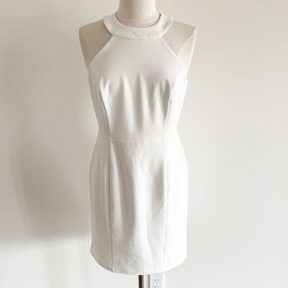 Cece White Halter Mini Dress Cocktail Size 6 - Picture 1 of 8
